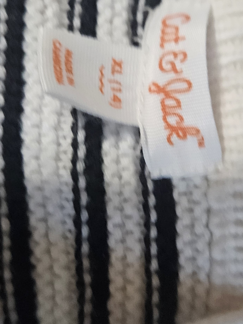 Cat & Jack Childrens White  Sweater with Navy Stripes